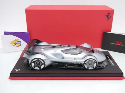 Preview: MR Collection FE039A # Ferrari Vision Gran Turismo #75 Sportwagen Launch Version Monaco 2022 " silbermetallic "1:18