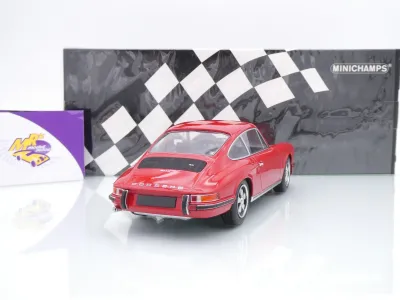 Preview: Minichamps 155063000 # Porsche 911 S 2.4 Baujahr 1972 " Indischrot " 1:18