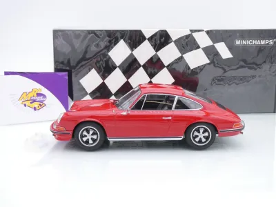 Preview: Minichamps 155063000 # Porsche 911 S 2.4 Baujahr 1972 " Indischrot " 1:18