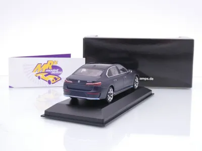Preview: Minichamps 410024201 # BMW i7 M70 Limousine Baujahr 2023 " mattblaumetallic " 1:43