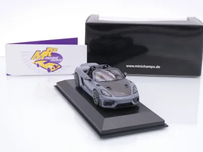 Preview: Minichamps 410063130 # Porsche 718 Spyder RS Baujahr 2023 " Arktikgrau " 1:43