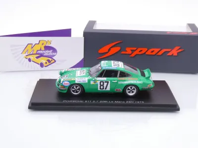 Preview: Spark S9812 # Porsche 911 Carrera RS #87 20th 24h Le Mans 1975 " Porsche Ecuire Tours Auto " 1:43