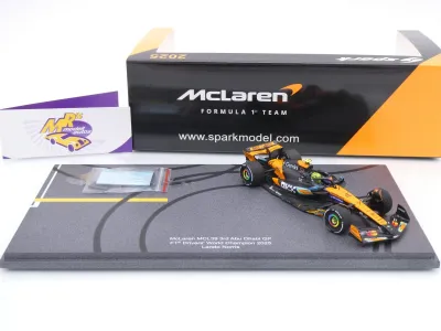Preview: Spark S9678 # McLaren MCL39 F1 #4 Weltmeister Abu Dhabi GP 2025 " Lando Norris " 1:43