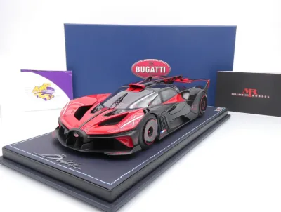 MR Collection BUG014C # Bugatti Bolide Baujahr 2024 " rot-schwarz ( Italian Red ) " 1:18