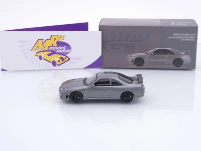 Preview: TSM MINI GT MGT01128-R # Nissan Skyline GTR R33 NISMO CRS 1993 RHD " dunkelgraumetallic ( Dark Metal Gray ) " 1:64