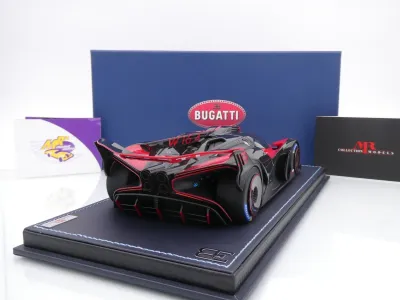 Preview: MR Collection BUG014C # Bugatti Bolide Baujahr 2024 " rot-schwarz ( Italian Red ) " 1:18