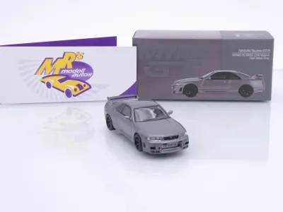 Preview: TSM MINI GT MGT01128-R # Nissan Skyline GTR R33 NISMO CRS 1993 RHD " dunkelgraumetallic ( Dark Metal Gray ) " 1:64