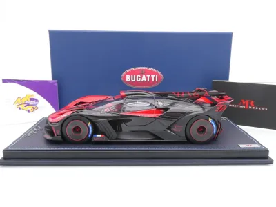 Preview: MR Collection BUG014C # Bugatti Bolide Baujahr 2024 " rot-schwarz ( Italian Red ) " 1:18