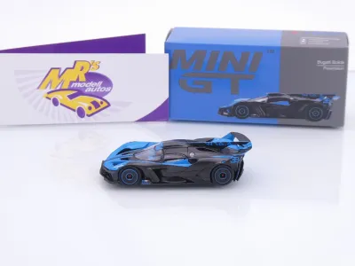 Preview: TSM MINI GT MGT01063-L # Bugatti Bolide Präsentation 2024 " Bugattiblau-schwarz ( Black / Blue ) " 1:64