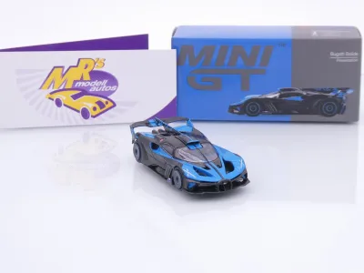 Preview: TSM MINI GT MGT01063-L # Bugatti Bolide Präsentation 2024 " Bugattiblau-schwarz ( Black / Blue ) " 1:64