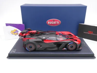 Preview: MR Collection BUG014C # Bugatti Bolide Baujahr 2024 " rot-schwarz ( Italian Red ) " 1:18