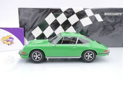 Preview: Minichamps 155063001 # Porsche 911 S 2.4 Coupe Baujahr 1972 " Lizardgrün " 1:18