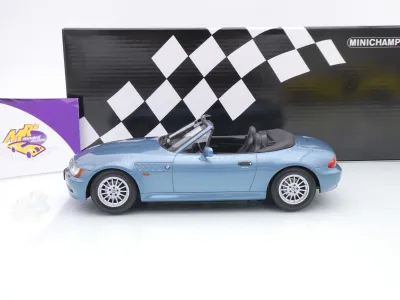 Preview: Minichamps 155024130 # BMW Z3 Roadster Baujahr 1997 " hellblaumetallic " 1:18
