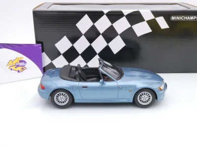 Preview: Minichamps 155024130 # BMW Z3 Roadster Baujahr 1997 " hellblaumetallic " 1:18