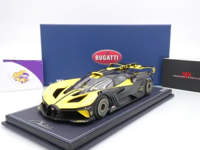 MR Collection BUG014D # Bugatti Bolide Baujahr 2024 " gelb-schwarz ( Jaune Molsheim ) " 1:18