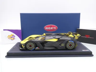 Preview: MR Collection BUG014D # Bugatti Bolide Baujahr 2024 " gelb-schwarz ( Jaune Molsheim ) " 1:18