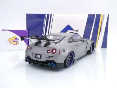 Preview: Solido S1805815 # Nissan Skyline GT-R (R35) Liberty Walk Baujahr 2023 " mattgraumetallic " 1:18