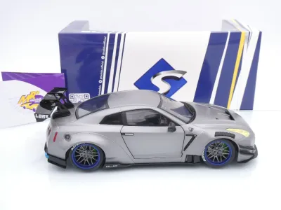 Preview: Solido S1805815 # Nissan Skyline GT-R (R35) Liberty Walk Baujahr 2023 " mattgraumetallic " 1:18