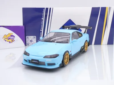 Solido S1812204 # Nissan Silvia (S15) Spec-R Aero Baujahr 1999 " babyblau " 1:18