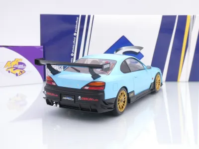 Preview: Solido S1812204 # Nissan Silvia (S15) Spec-R Aero Baujahr 1999 " babyblau " 1:18