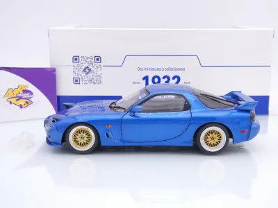 Preview: Solido S1810611 # Mazda RX-7 Type RS (FD3S) Baujahr 1999 " blaumetallic " 1:18