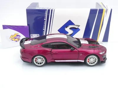 Preview: Solido S1805915 # Ford Shelby Mustang GT500KR Baujahr 2023 " lilametallic-weiß " 1:18