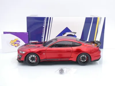 Preview: Solido S1805914 # Ford Shelby Mustang GT500KR Baujahr 2023 " rotmetallic-schwarz " 1:18