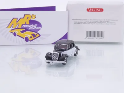 Wiking 0822 04 # Citroen 15 SIX Traction Baujahr 1938-48 " schwarz-weiß " 1:87