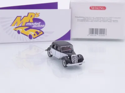 Preview: Wiking 0822 04 # Citroen 15 SIX Traction Baujahr 1938-48 " schwarz-weiß " 1:87