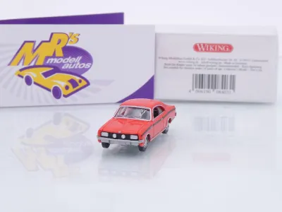 Wiking 0084 03 # Opel Rekord C Coupe Baujahr 1967-72 " orangerot-schwarz " 1:87