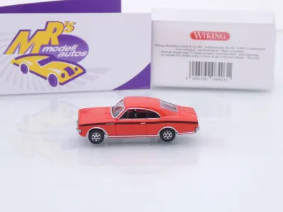 Preview: Wiking 0084 03 # Opel Rekord C Coupe Baujahr 1967-72 " orangerot-schwarz " 1:87