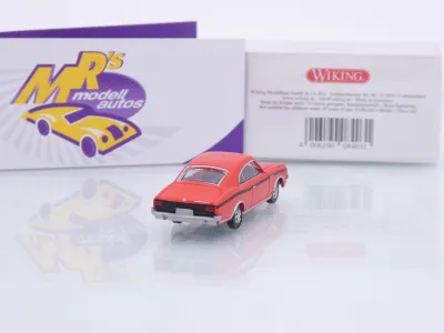 Preview: Wiking 0084 03 # Opel Rekord C Coupe Baujahr 1967-72 " orangerot-schwarz " 1:87