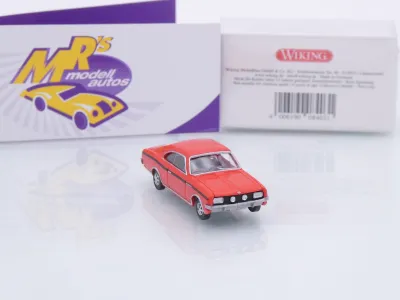 Preview: Wiking 0084 03 # Opel Rekord C Coupe Baujahr 1967-72 " orangerot-schwarz " 1:87