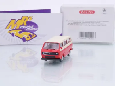 Wiking 0292 02 # Volkswagen VW T3 Bus Baujahr 1979-92 " rot-hellelfenbein " 1:87