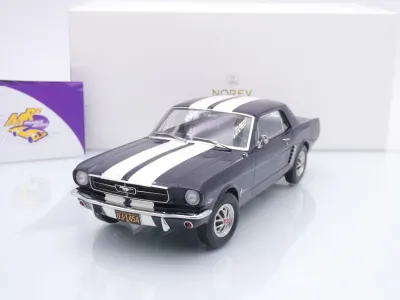 Norev 182805 # Ford Mustang Hardtop Coupe Baujahr 1965 " dunkelblau-weiß " 1:18