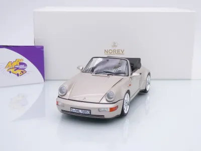 Norev 187140 # Porsche 911 (964) Carrera 2 Turbo Cabrio Baujahr 1992 " Zermattsilber-metallic " 1:18