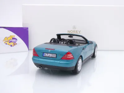 Preview: Norev 183021 # Mercedes-Benz SLK Cabrio Baujahr 1996 " Vivianitgrün-metallic " 1:18