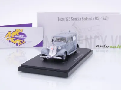 Autocult 12022 # Tatra 57B Sanitka Sodomka Baujahr 1940 " blaugrau " 1:43