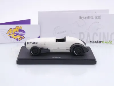 Preview: Autocult 07034 # Heylandt Höllenhund Rocket Test Car Baujahr 1931 " grau-schwarz " 1:43
