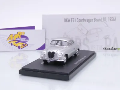 Autocult 02036-1 # DKW F91 Sportwagen Brand Baujahr 1954 " silbermetallic " 1:43