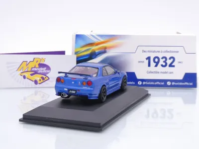 Preview: Solido S4318202 # Nissan NISMO Skyline GT-R (R34) Baujahr 2005 " blaumetallic " 1:43