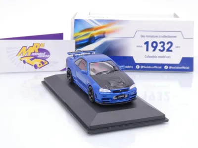 Preview: Solido S4318202 # Nissan NISMO Skyline GT-R (R34) Baujahr 2005 " blaumetallic " 1:43