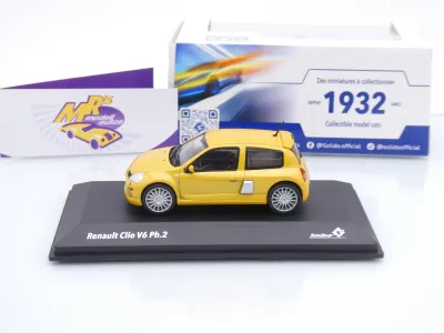 Preview: Solido S4318102 # Peugeot Clio V6 Phase 2 Baujahr 2003 " gelbmetallic " 1:43