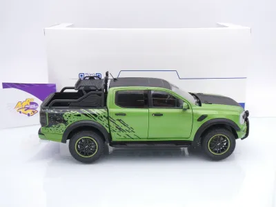 Preview: Solido S1813903 # Ford Ranger Raptor Baujahr 2024 " grünmetallic-schwarz " 1:18