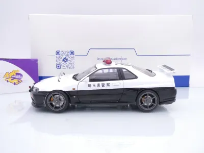 Preview: Solido S1804317 # Nissan Skyline GT-R (R34) Baujahr 1999 " Police Japan " 1:18