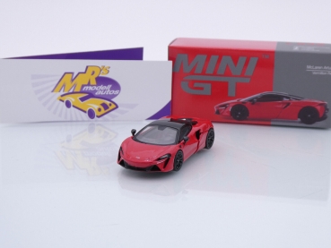TSM MINI GT MGT00532-L # McLaren Artura LHD " rotmetallic - Vermillion Red " 1:64