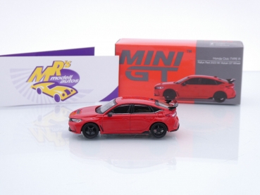 Preview: TSM MINI GT MGT00546-L # Honda Civic Type R LHD 2023 " Rallye Red / Advan " 1:64