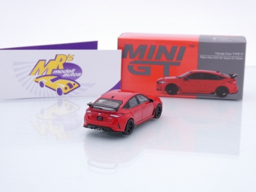 Preview: TSM MINI GT MGT00546-L # Honda Civic Type R LHD 2023 " Rallye Red / Advan " 1:64