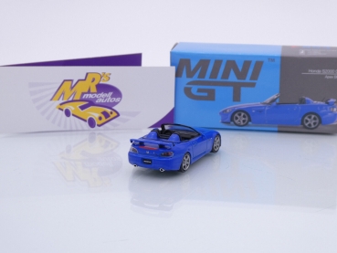 Preview: TSM MINI GT MGT00554-L # Honda S2000 (AP2) CR Cabriolet LHD " Apex Blue " 1:64