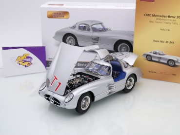 Preview: CMC M-245 # Mercedes Benz 300 SLR Uhlenhaut Nr.T1 " RAC Tourist Trophy 1955 " 1:18